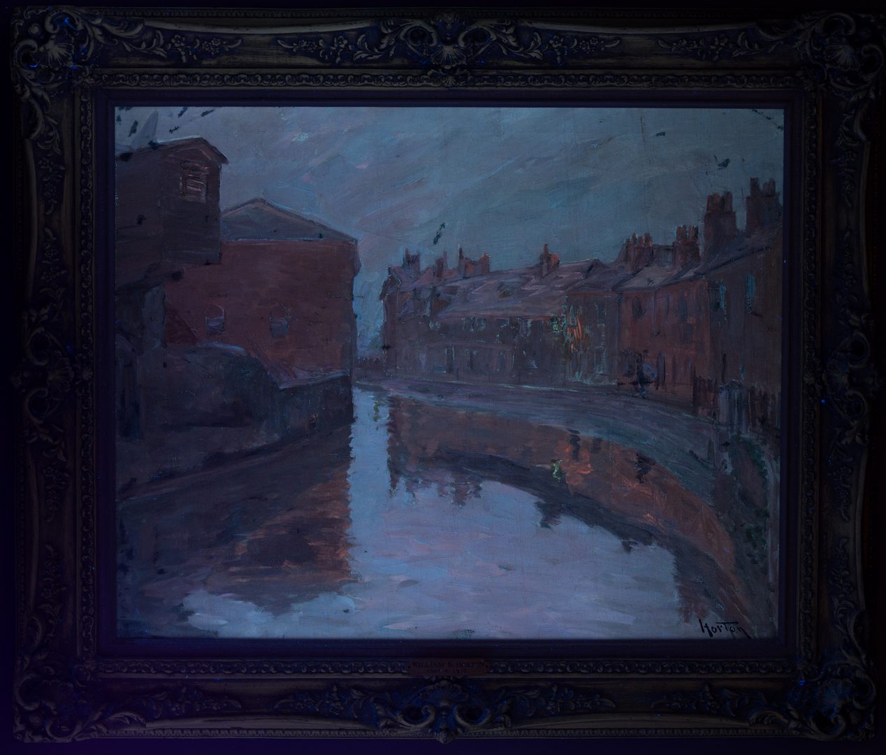 Lot 157: William S. Horton o/c, Canal at Night