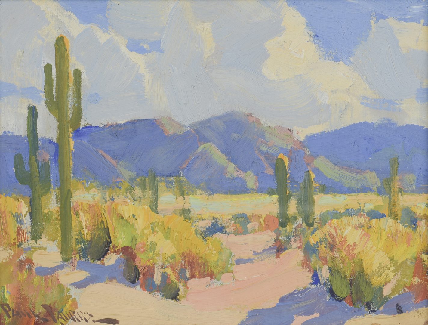 Lot 164: Paul Lauritz, O/B, Desert Landscape