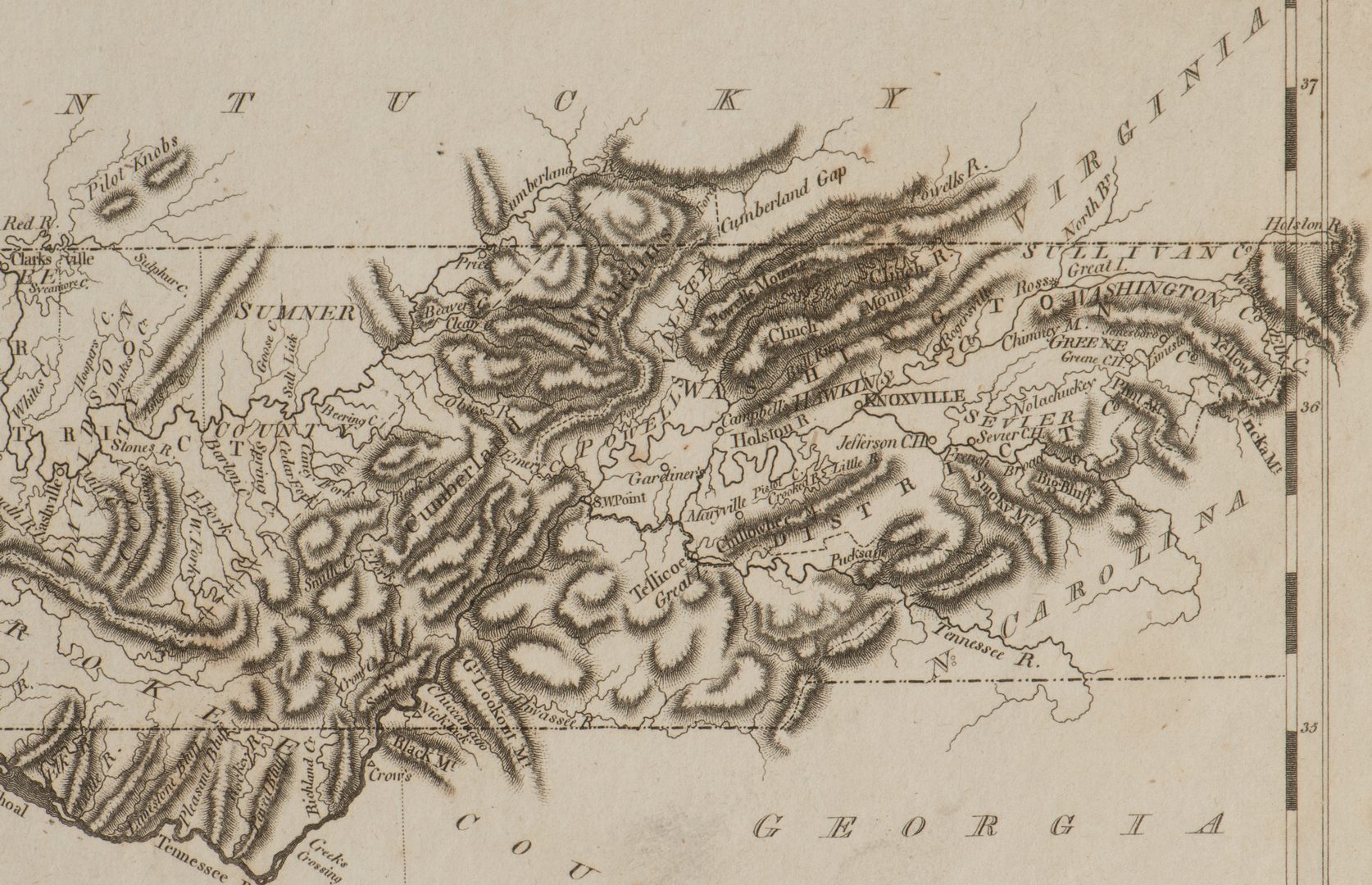 Lot 210: TN Map 1804, Lewis/ Lawson