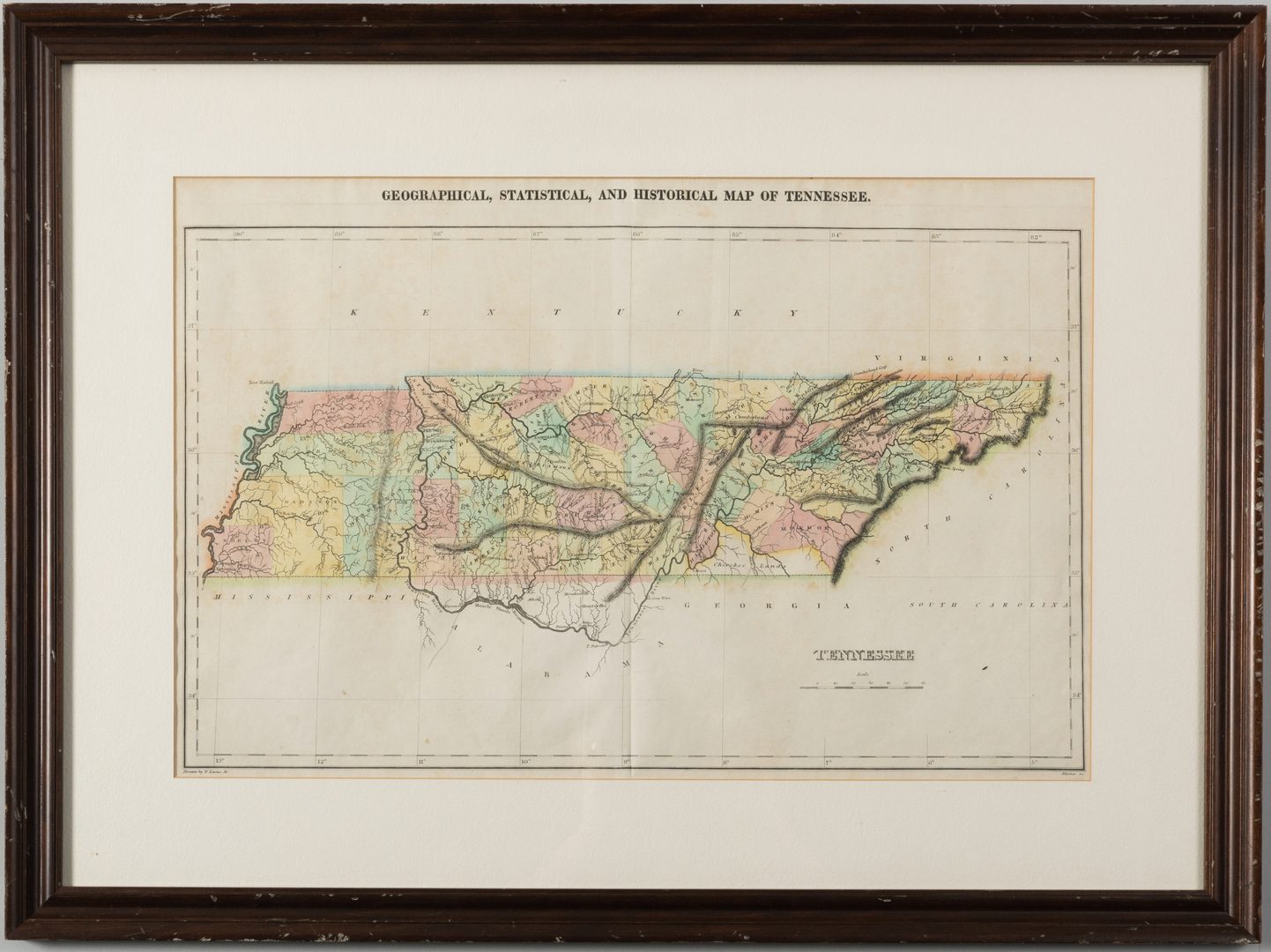 Lot 211: TN Map 1822, Lucas, Carey, & Lea