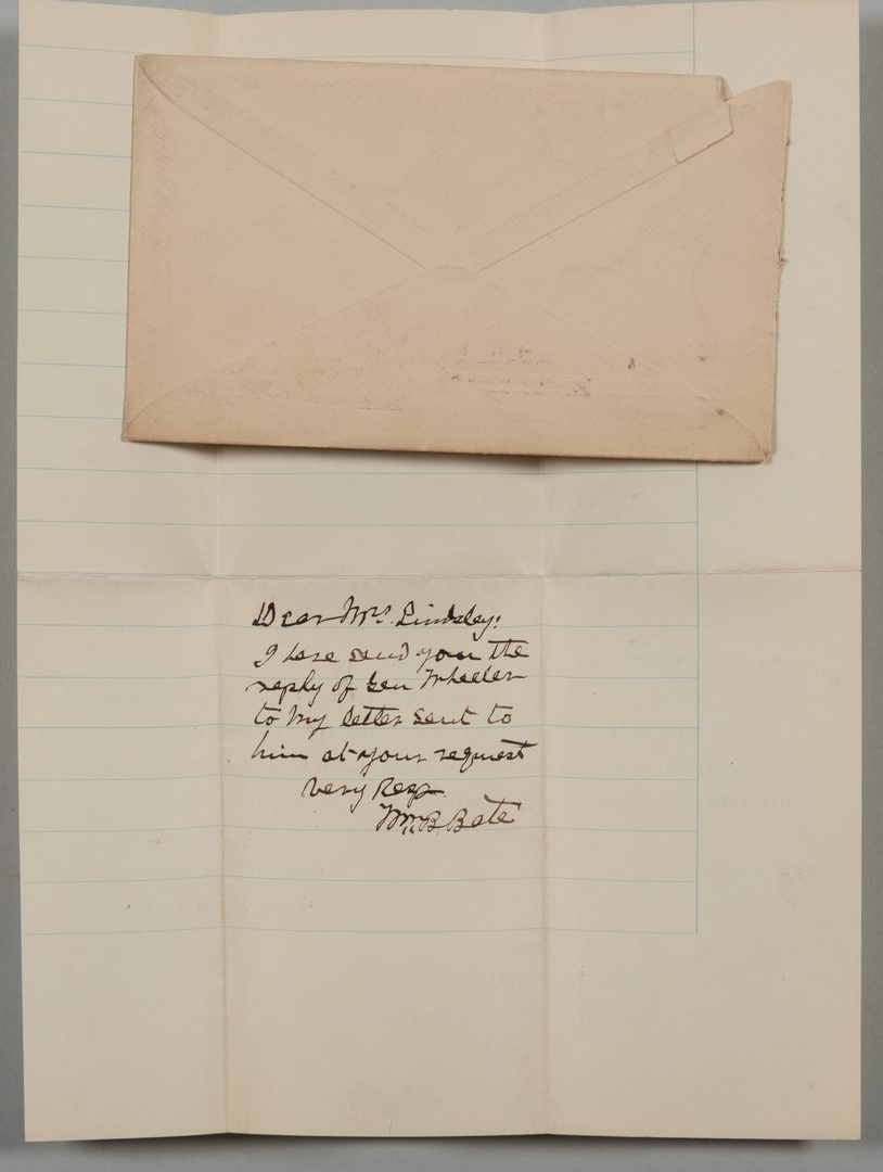 Lot 221: CSA Genls. letters to J. B. Lindsley: Stewart, Wheeler, Bate