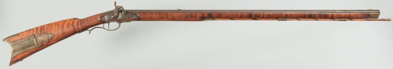 Lot 243: Full Stock Long Rifle, approx. .45 Cal.