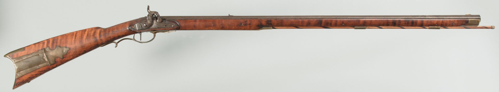 Lot 243: Full Stock Long Rifle, approx. .45 Cal.