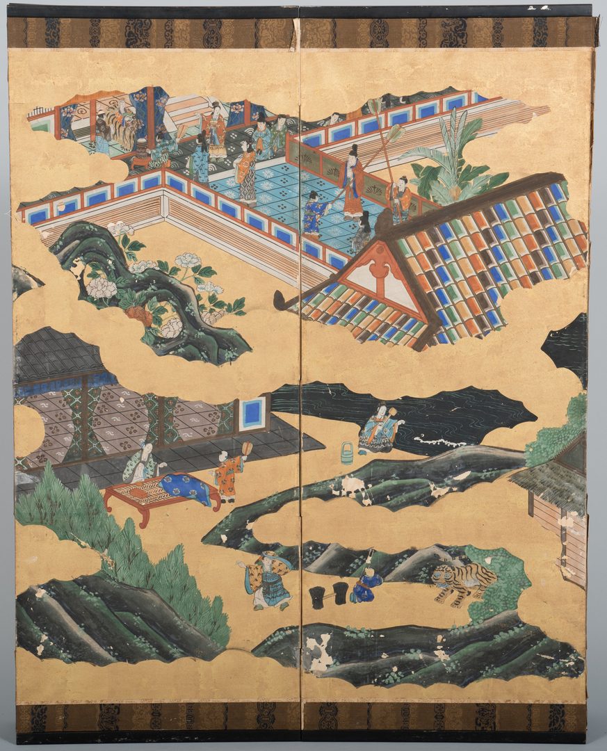 Lot 274: Japanese Gold Leaf Screen, Edo period