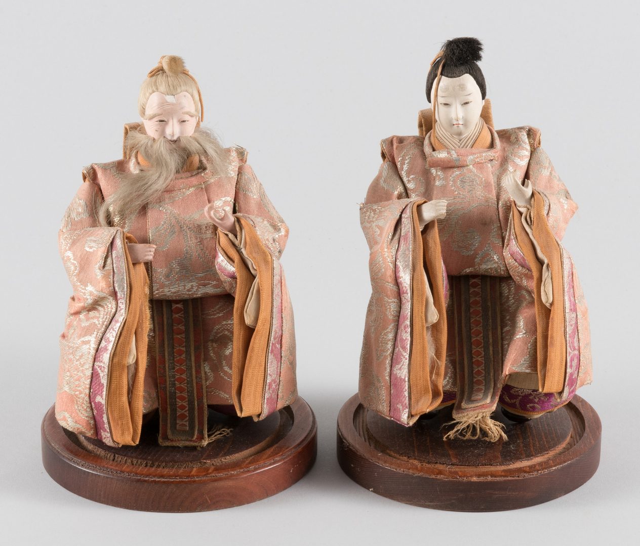 Lot 276: Japanese Kabuki and Emperor Dolls w/ accoutrements