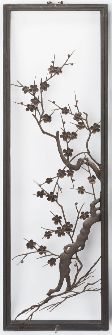 Lot 277: Asian 4 Seasons Panels, Iron Floral Designs