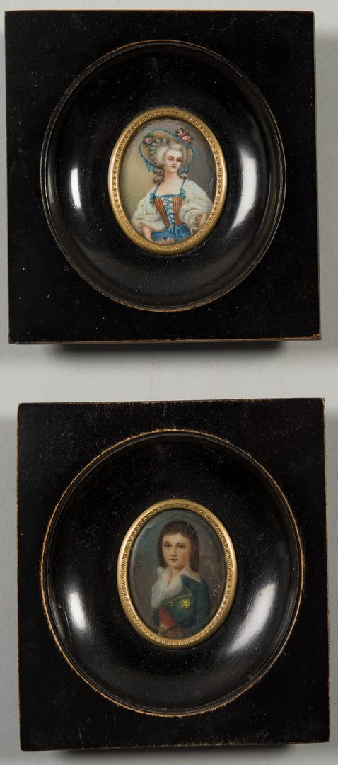 Lot 284: 10 Framed Portrait Miniatures