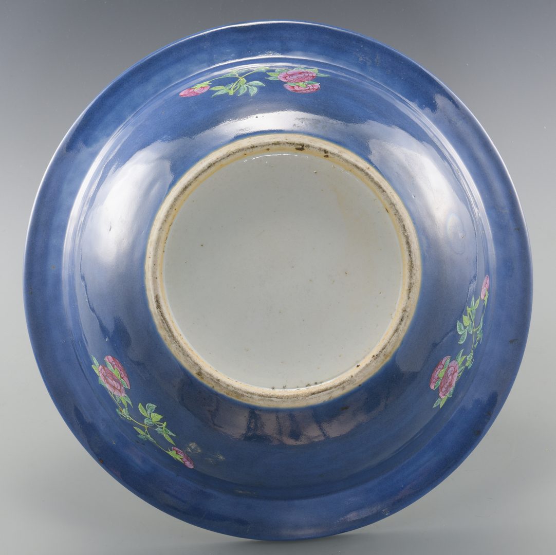 Lot 28: Large Chinese Famille Rose Enameled Bowl