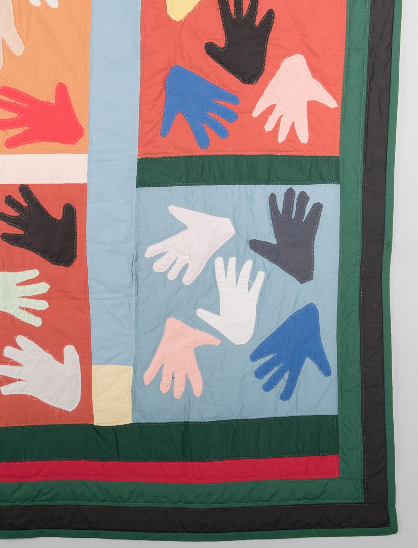 Lot 298: Sarah Mary Taylor "Hands" Quilt
