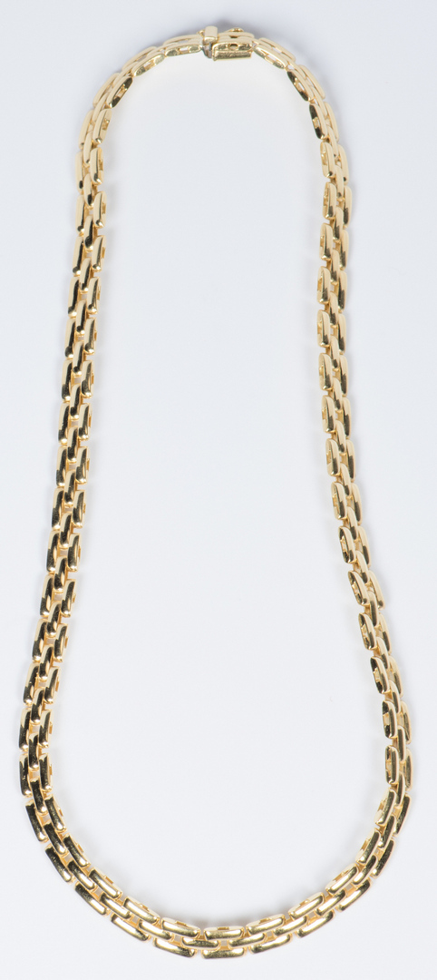 Lot 314: 18K Panther link Necklace, Italy | Case Auctions