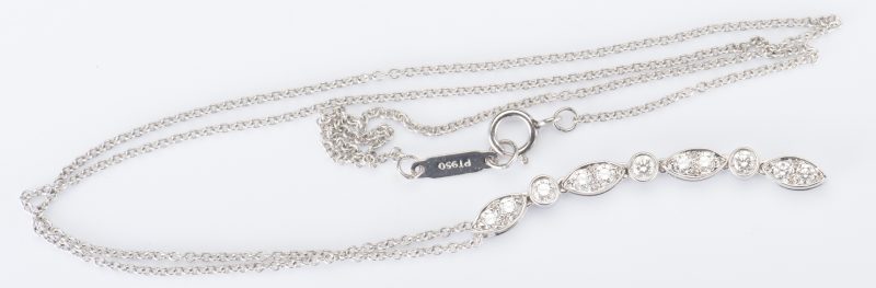 Lot 318: Tiffany Designer Plat Diamond Necklace