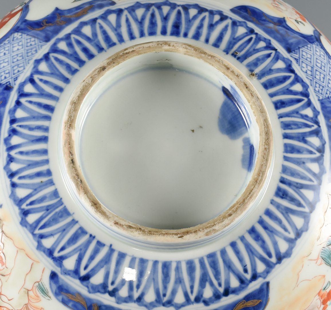 Lot 32: Imari Porcelain Punch Bowl, 19th C.