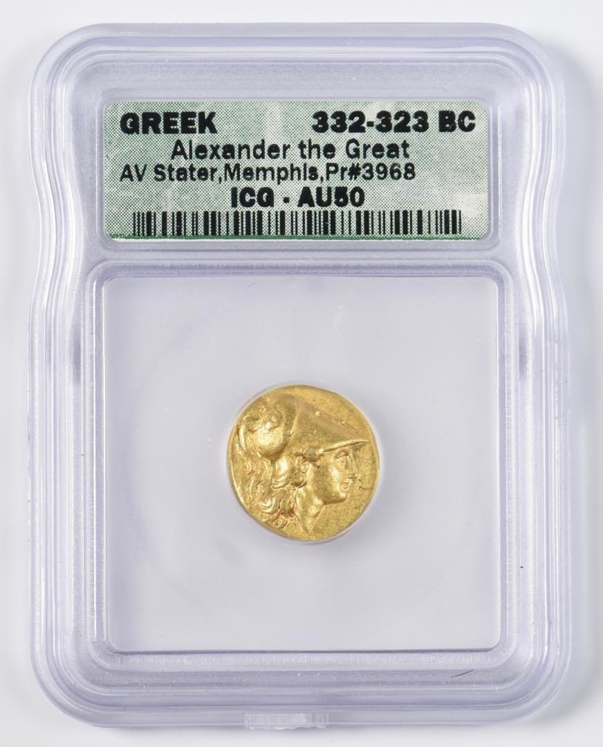 Lot 334: Alexander the Great AV Stater Coin, Memphis Mint