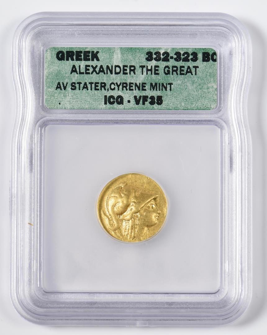 Lot 344: Alexander the Great AV Stater Coin, Cyrene Mint