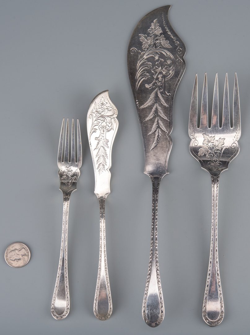 Lot 360: Sterling Fish Set, Svc. for 12