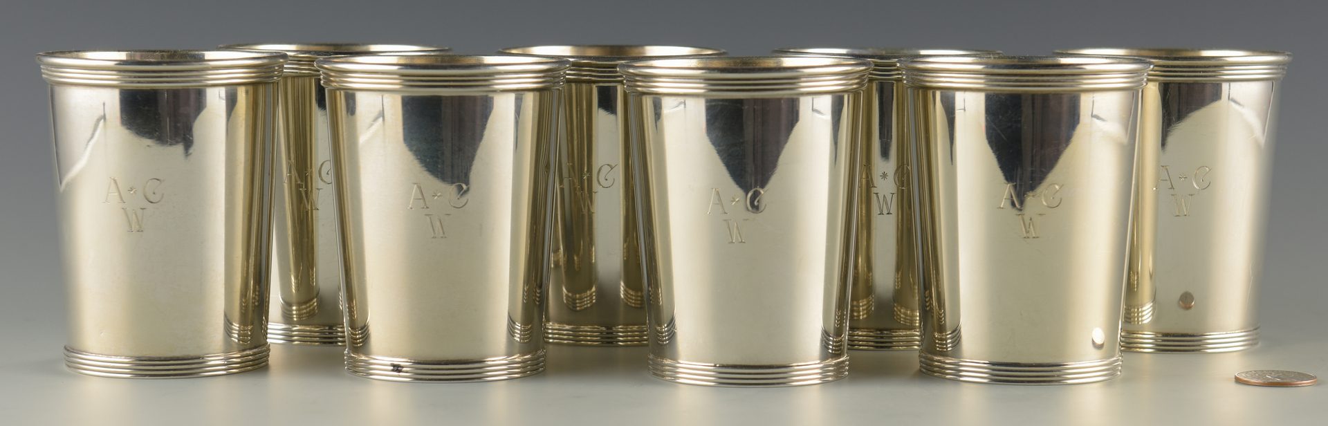 Lot 367: 8 Sterling Julep Cups