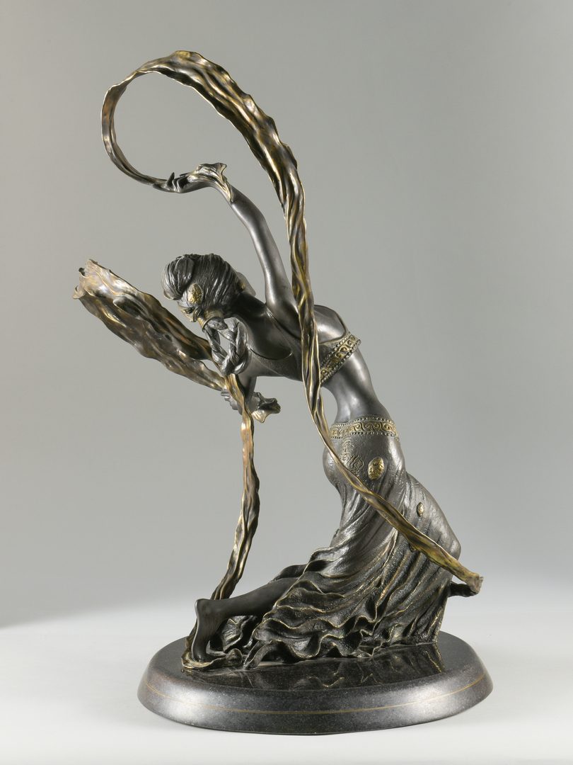 Lot 37: Bronze Ribbon Dancer Sculpture, Jiang Tie-feng