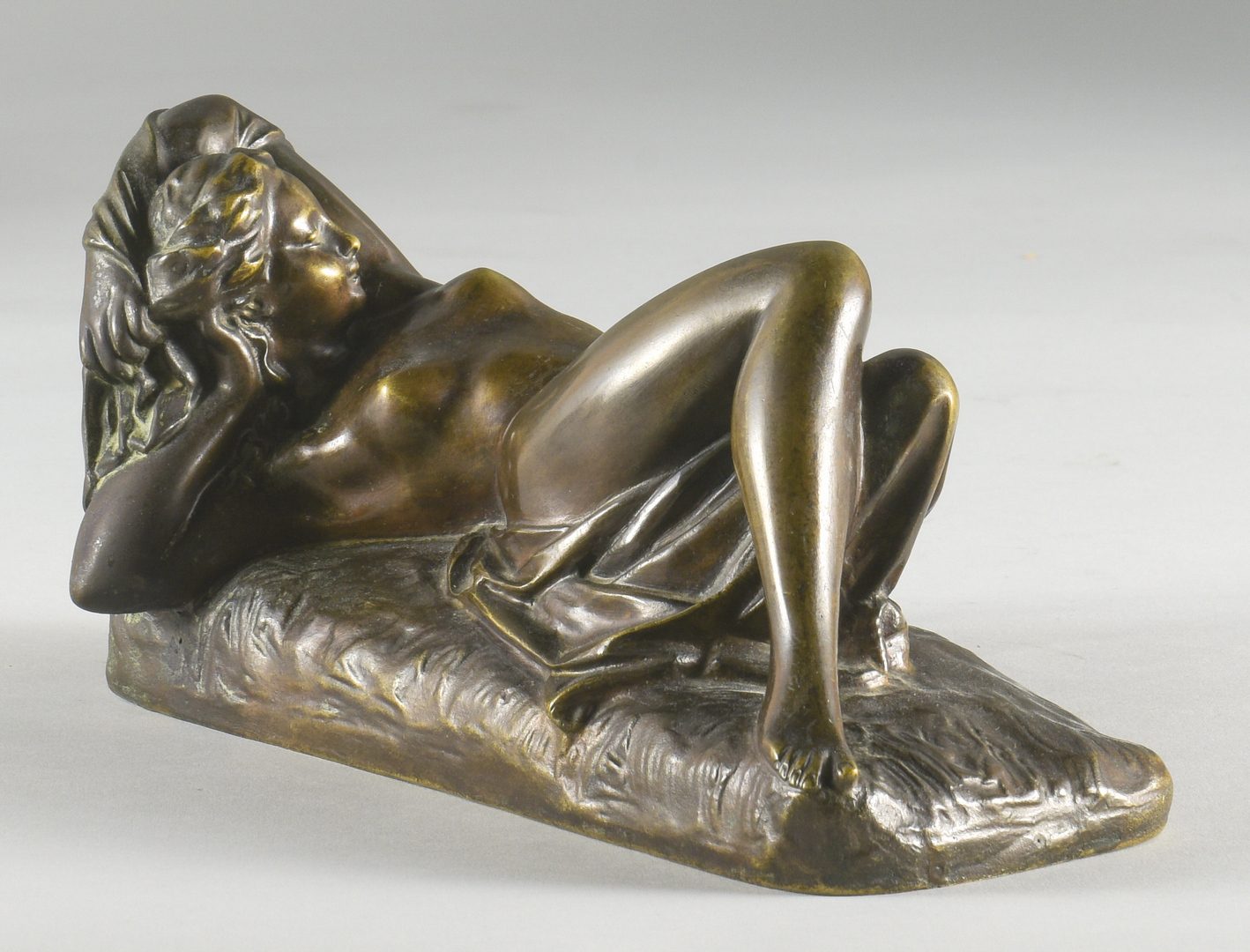 Lot 387: 2 Bronze Female Sculptures, incl. Nude