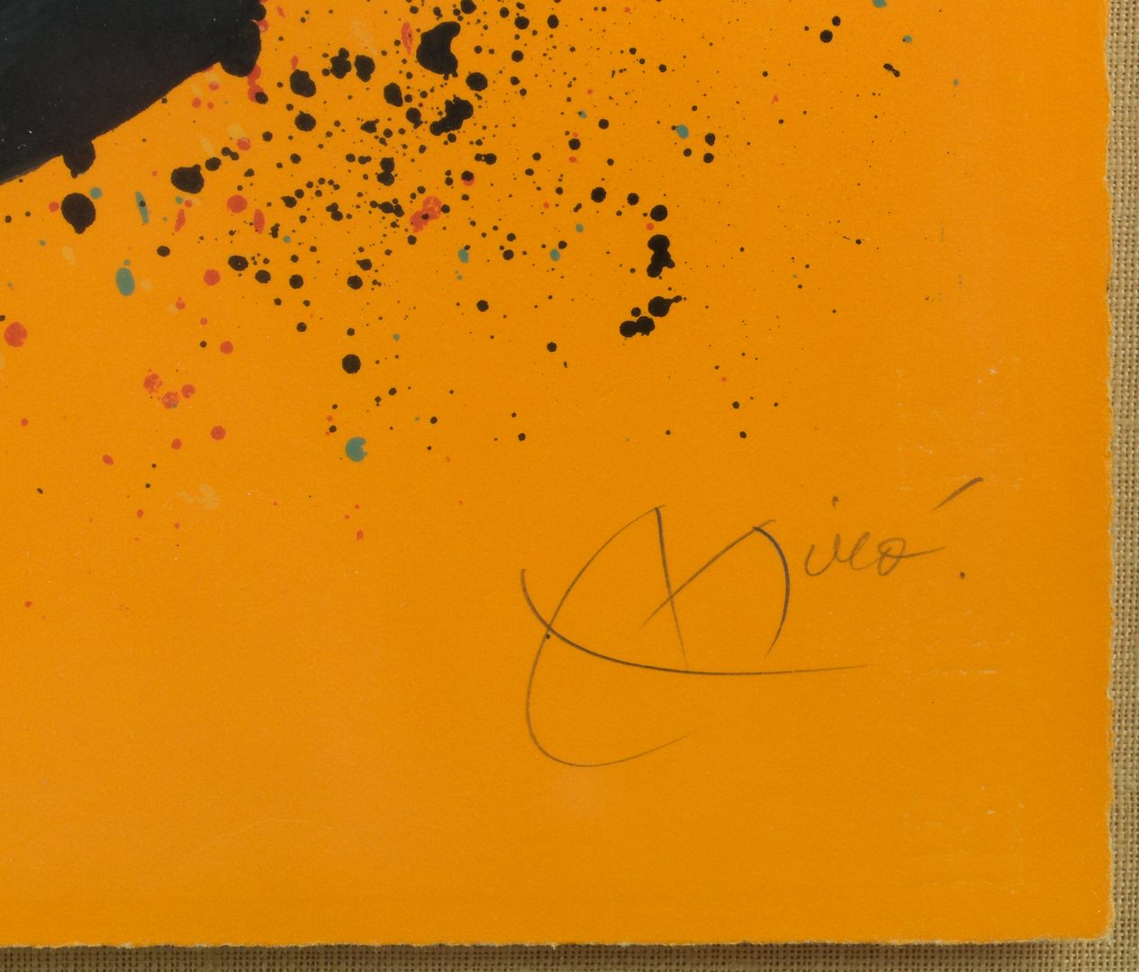 Lot 399: Joan Miro lithograph, 74/75, Le Verdengeur d’Oranges
