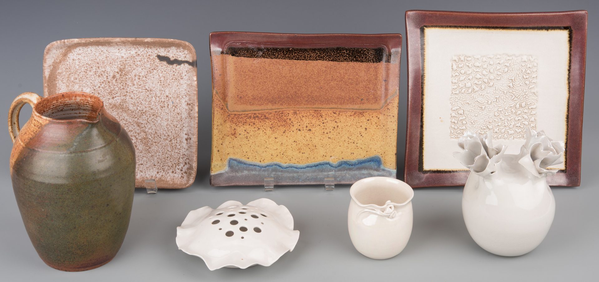 Lot 408: 7 Sylvia Hyman Ceramic Items & Book
