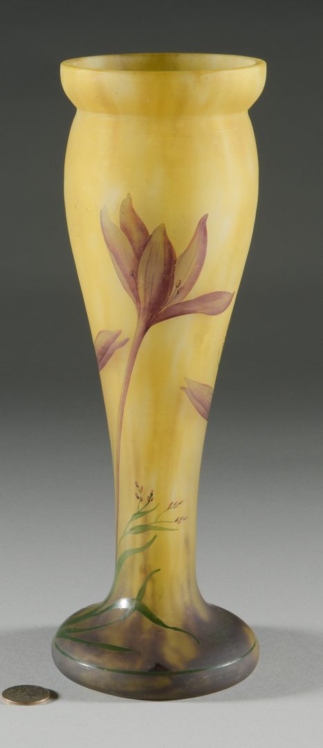 Lot 417: French Art Nouveau Glass Vase