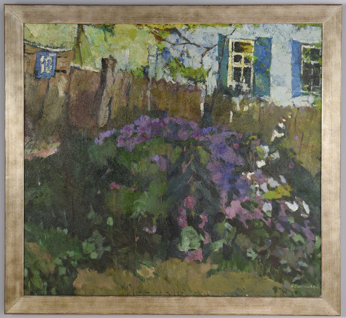 Lot 431: Oleg Avakimjan, Oil on Linen, The Farmhouse