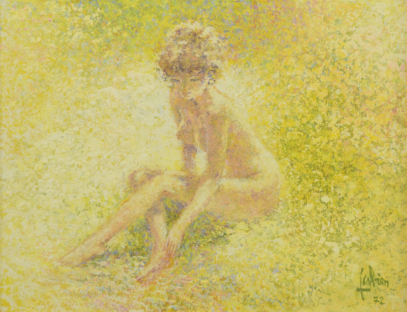 Lot 433: Louis Fabien Oil on Canvas Nude