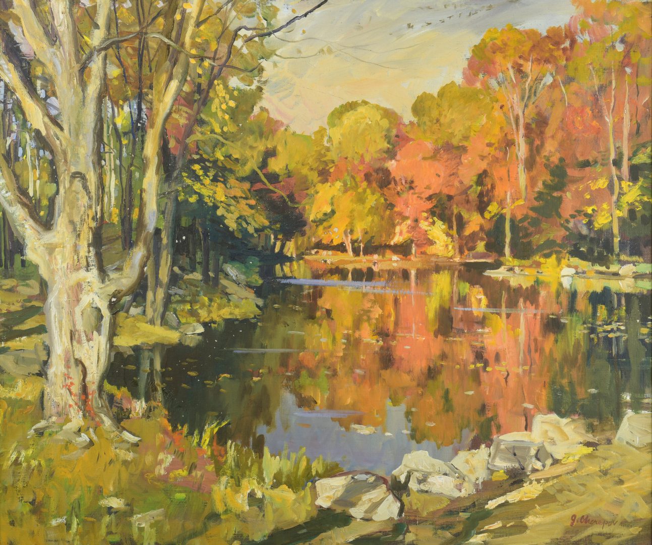 Lot 440: G. Cherepov Autumn Landscape