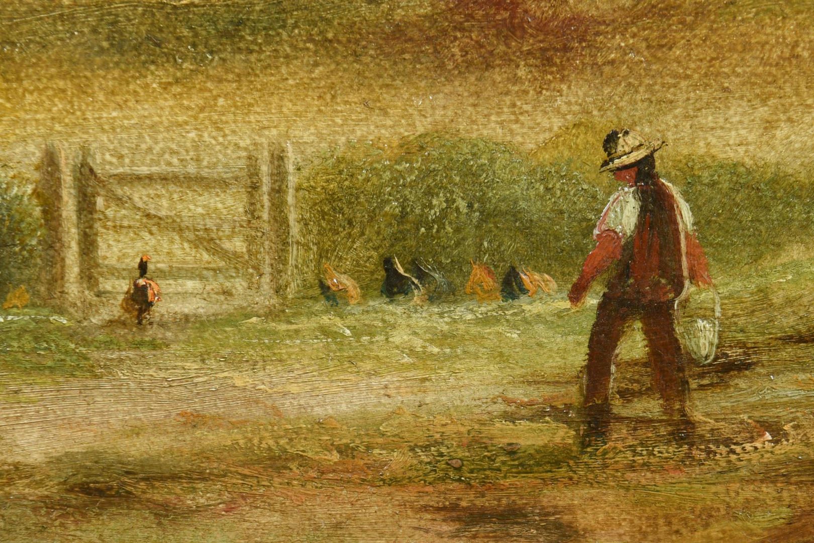 Lot 443: Signed Oil on Canvas Farmstead Scene