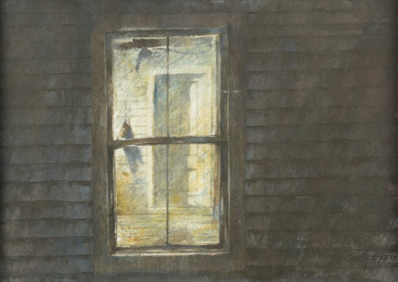 Lot 461: Carl Sublett Watercolor, "Window"