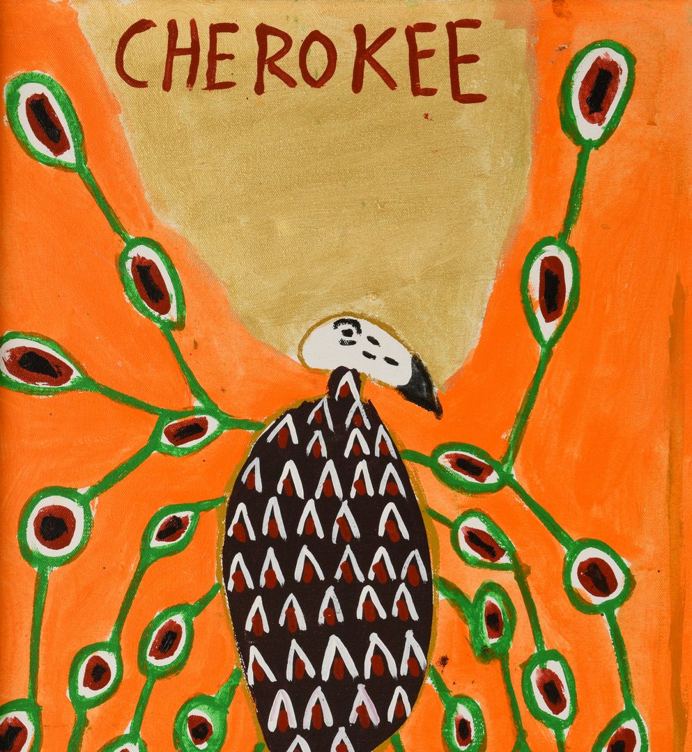 Lot 472: Benjamin F. Perkins, O/C, Cherokee Love Birds