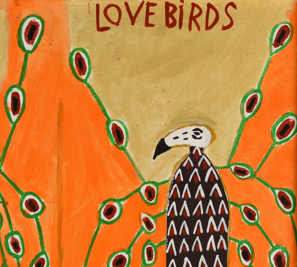 Lot 472: Benjamin F. Perkins, O/C, Cherokee Love Birds