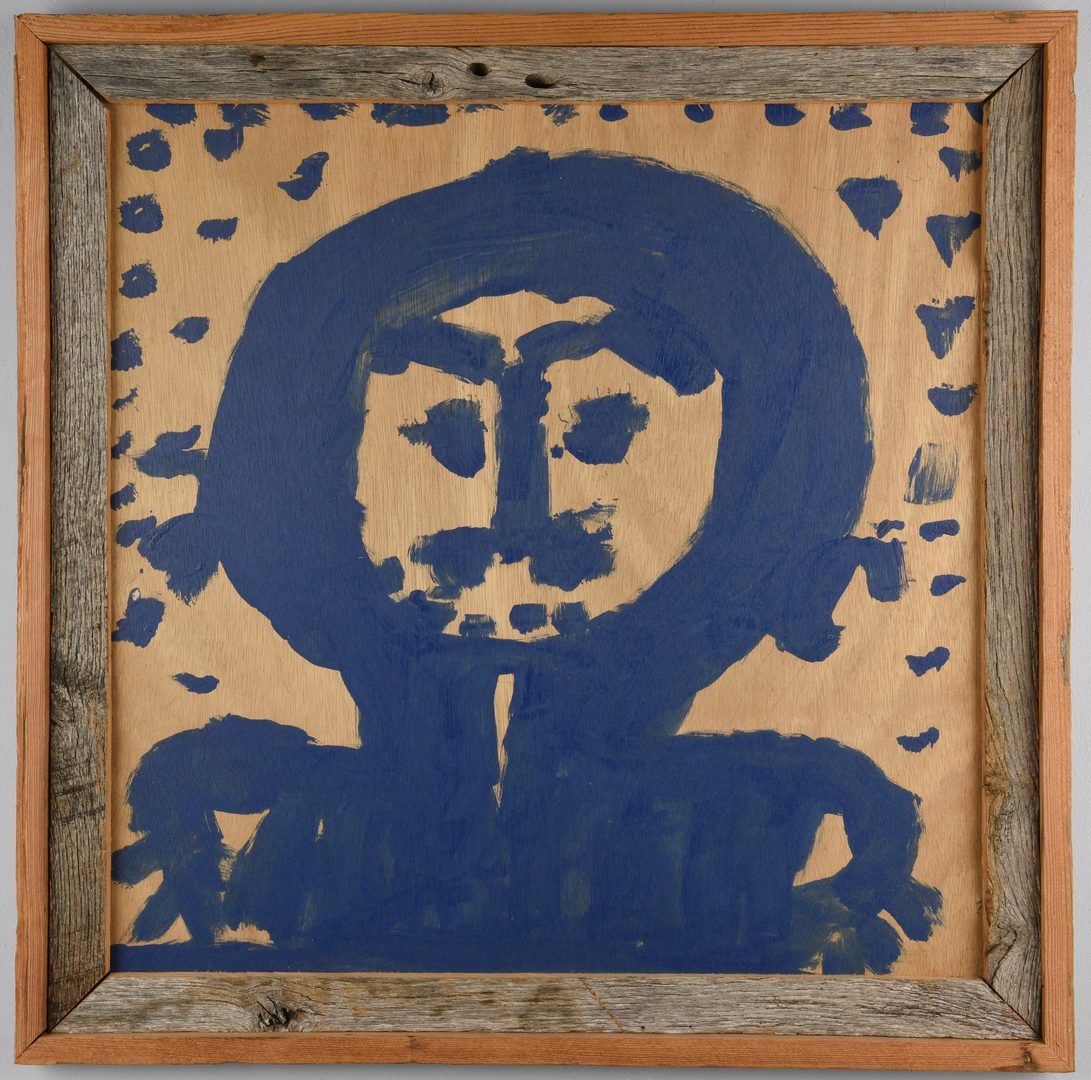 Lot 480: Mary Tillman Smith, Figure in Blue Painting