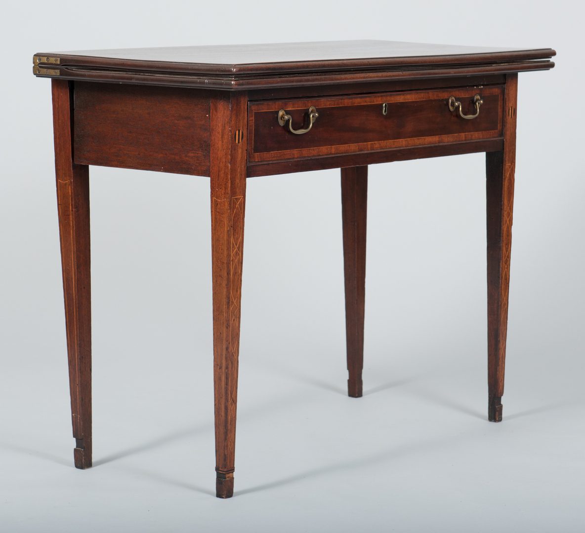 Lot 492: Card Table with Pitch Inlay