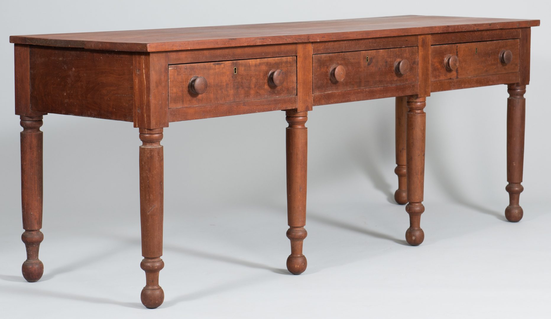 Lot 500: Middle TN Cherry 3-Drawer Table