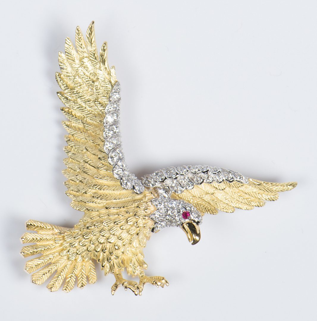 Lot 50: Rosenthal American Eagle Brooch