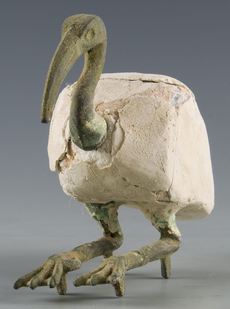 Lot 526: Egyptian Bronze Ibis Sculpture