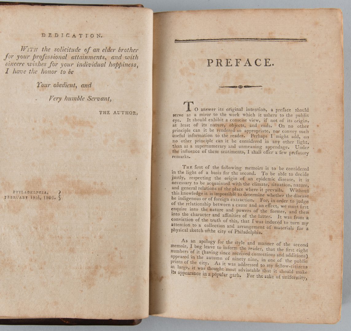 Lot 528: Caldwell Memoirs Pestilential Philadelphia 1801