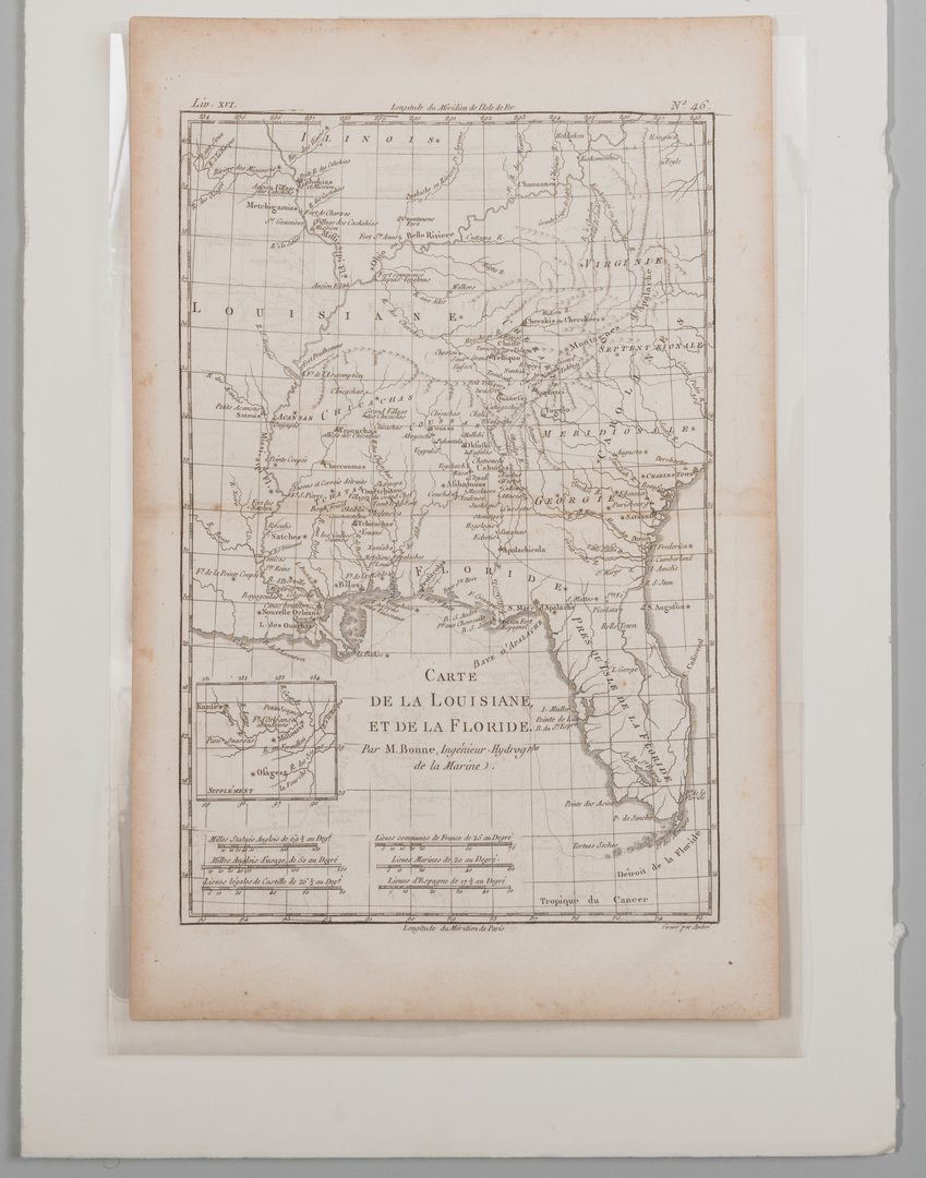 Lot 538: 2 Maps, LA/FL and US, Late 18th and early 19th century