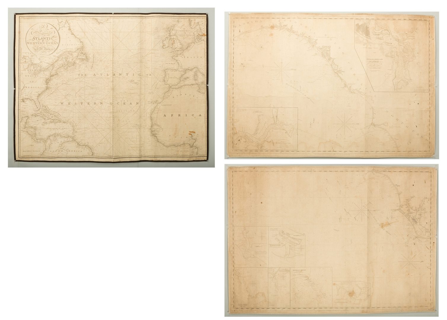 Lot 542: 3 Nautical Maps inc. Southern 1861