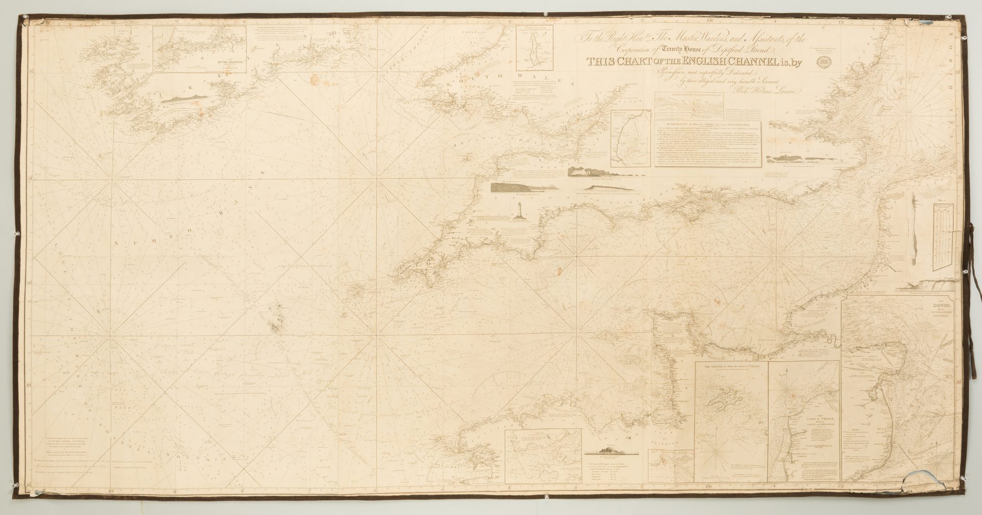Lot 543: Nautical Map English Channel, R.H. Laurie