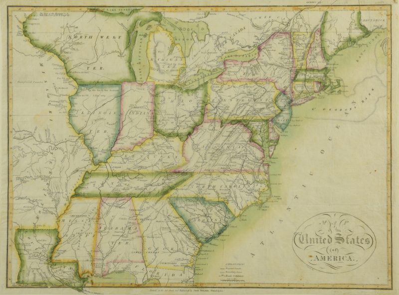 Lot 551: John Melish 1815 United States of America Map