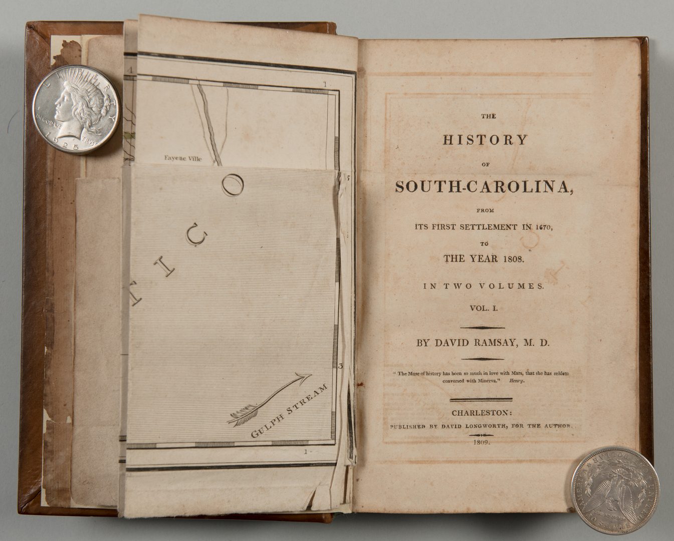 Lot 552: Ramsay History South Carolina 2 vols both maps