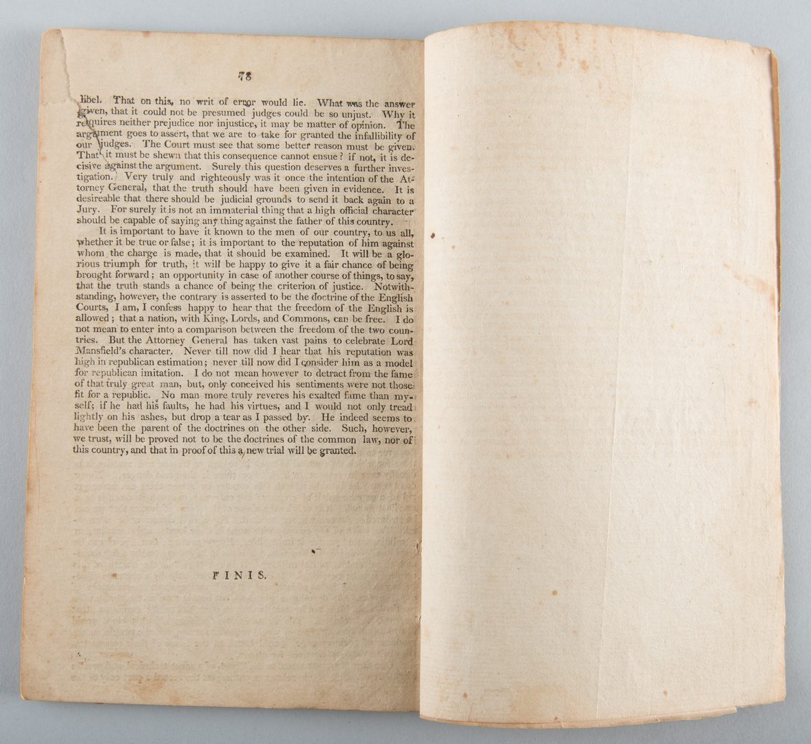 Lot 560: Pamphlet from Jefferson Libel Case, 1804