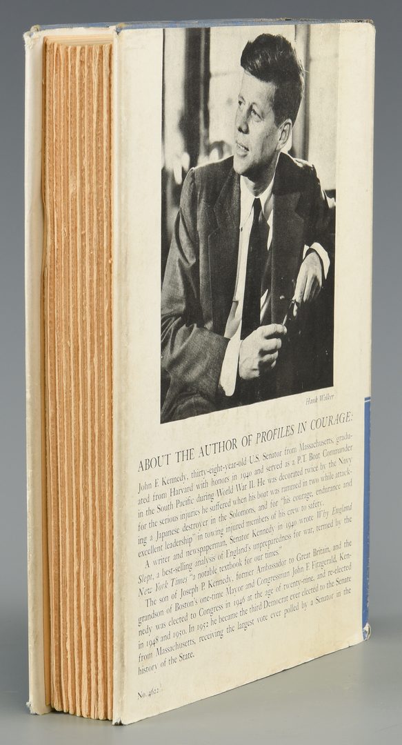 Lot 566: John F Kennedy autographed book