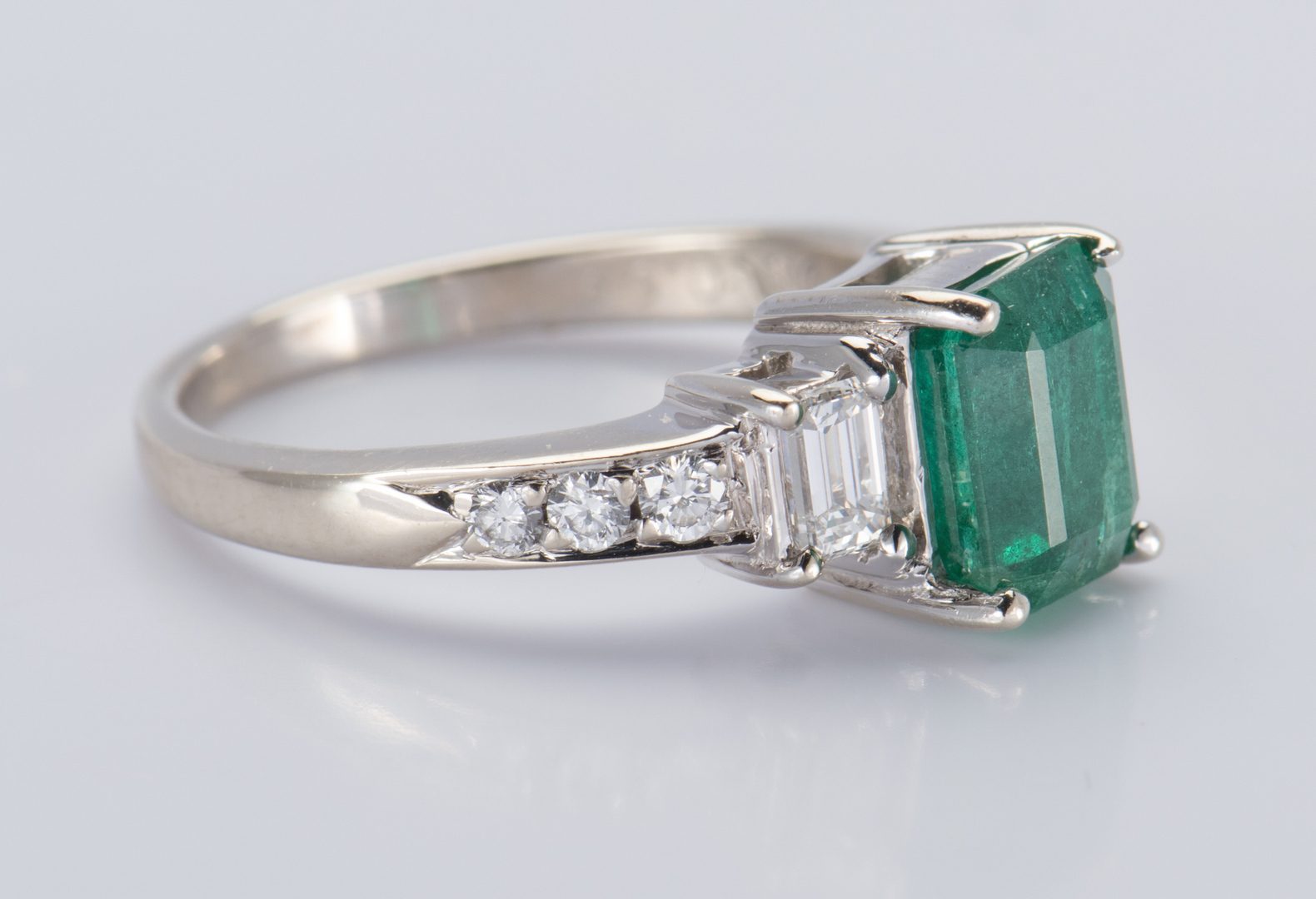 Lot 57: 14K Emerald and Diamond Ring
