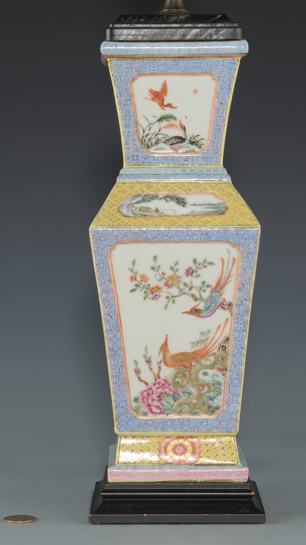 Lot 601: Chinese Republic Famille Rose Lamp