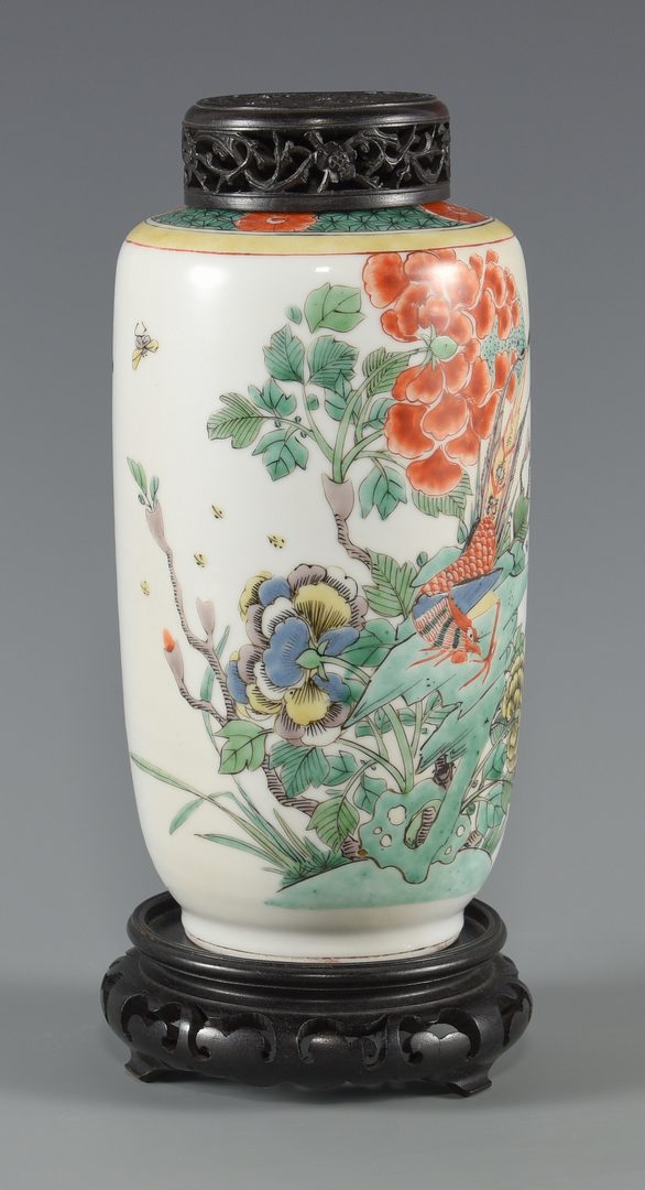 Lot 603: Chinese Porcelain Famille Verte Jar