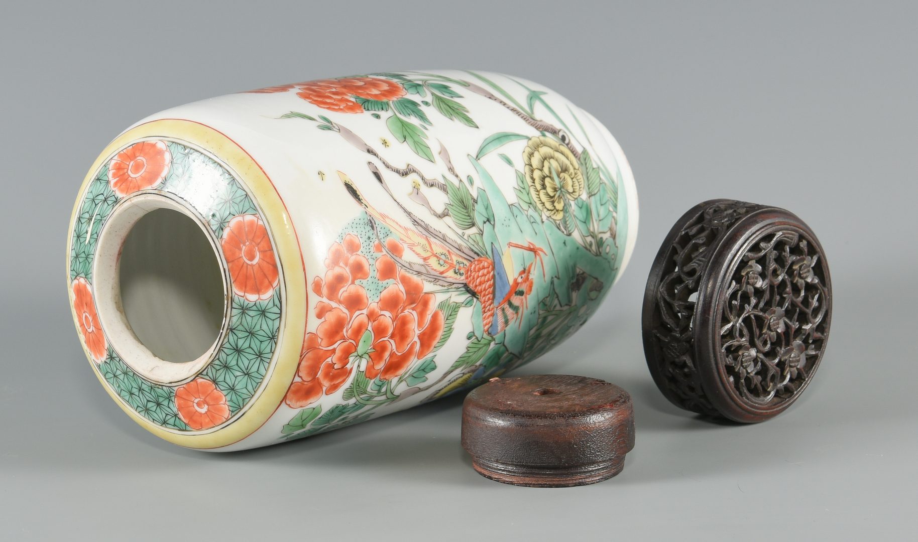 Lot 603: Chinese Porcelain Famille Verte Jar