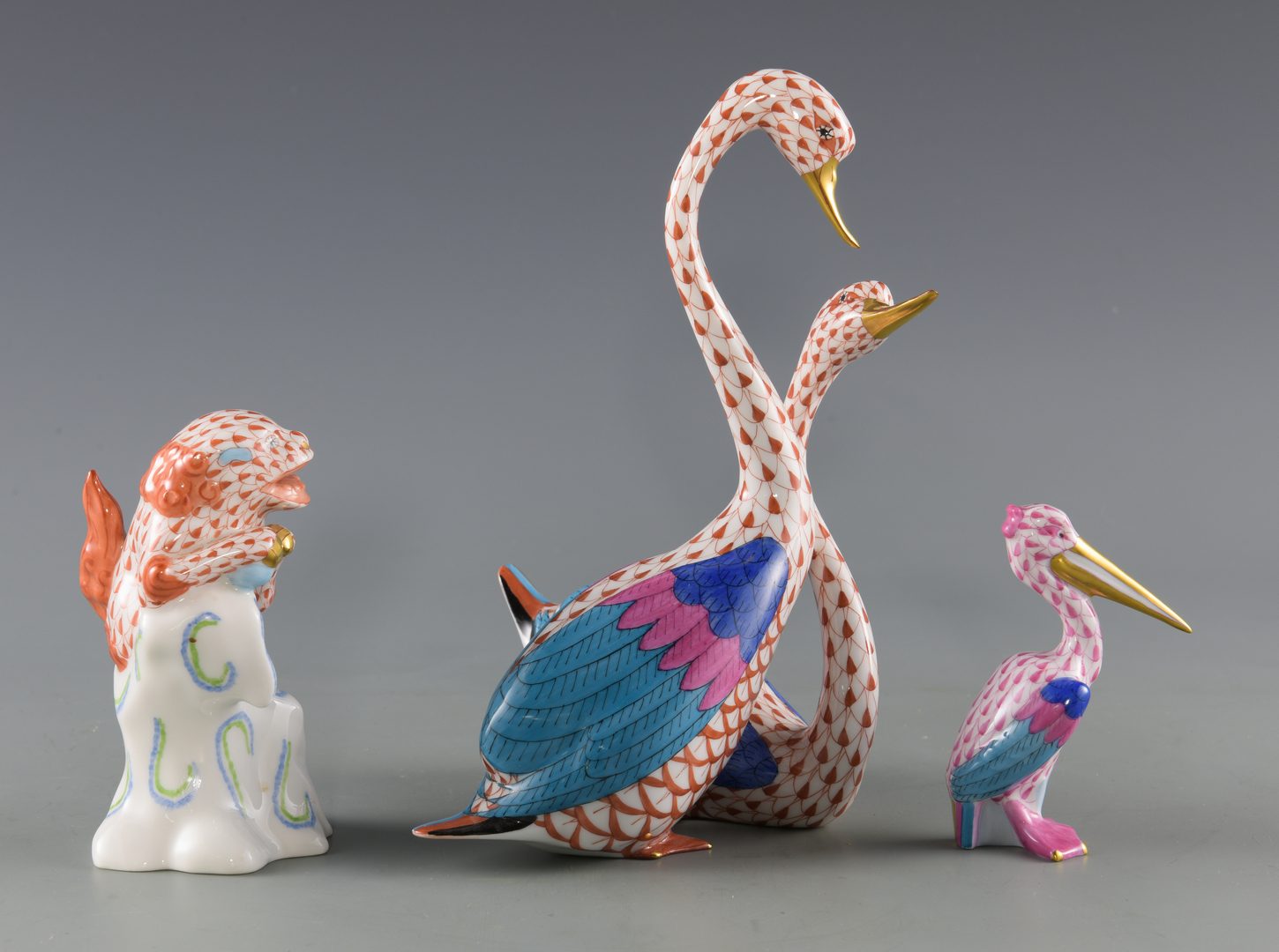 Lot 618: Group of Herend Animals, 13 total